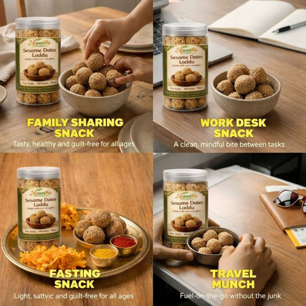 Sesame Dates Laddu - Navantha organic